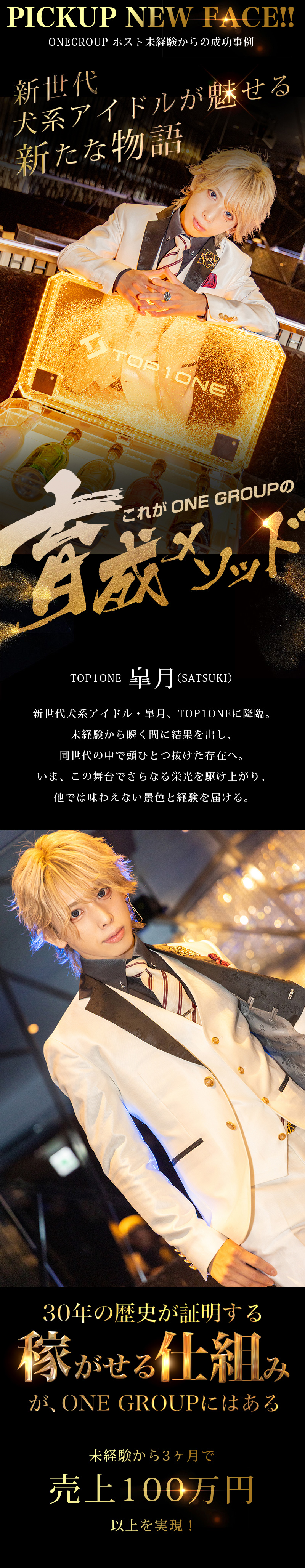 【ONE GROUP】犬系ホストが魅せたTHE・新時代「桜咲 皐月」 【求人特集】