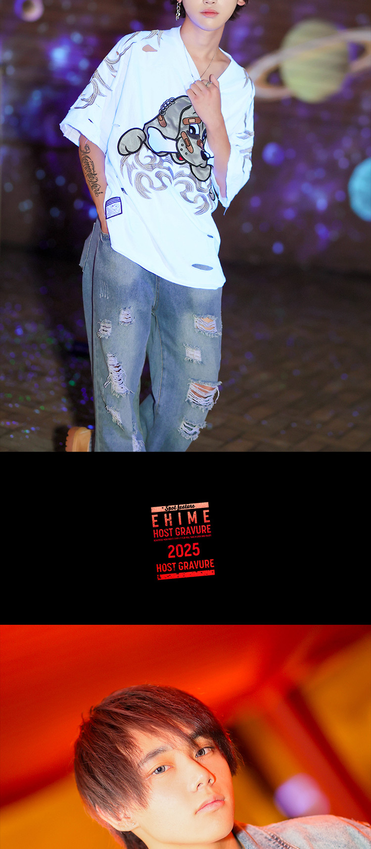 愛媛で今熱い!『Real』の美形ホスト3人の名所でのグラビア！